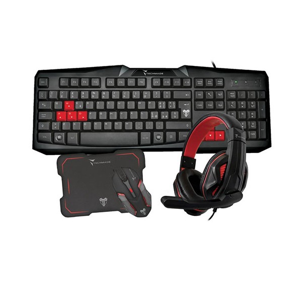 KIT Tastiera+Mouse+Cuffie Techmade Gaming (USB 2.0)