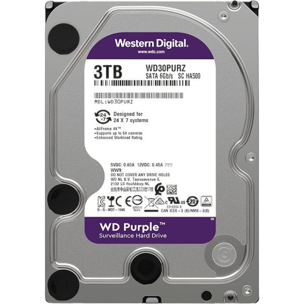 HARDISK W.D. 3TB Purple (3,5")